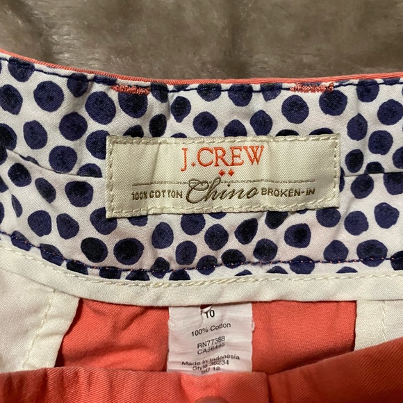 FREE SHIPPING J. Crew coral shorts - Picture 3 of 4